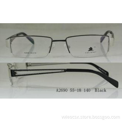 Blue / Grey Rectangle Metal Optical Eyeglass Frames For Boy